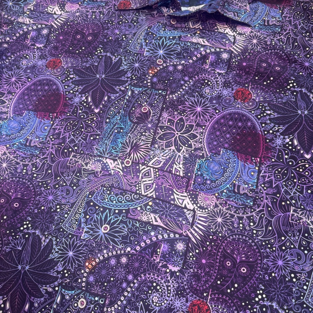 Robert Graham 4XLT Shirt Long Sleeve Classic Fit Button Purple Paisley Floral - Picture 2 of 6